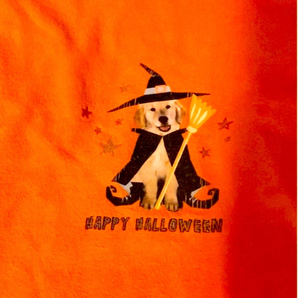 Old Navy Halloween themed witch Labrador puppy dog long-sleeve shirt top